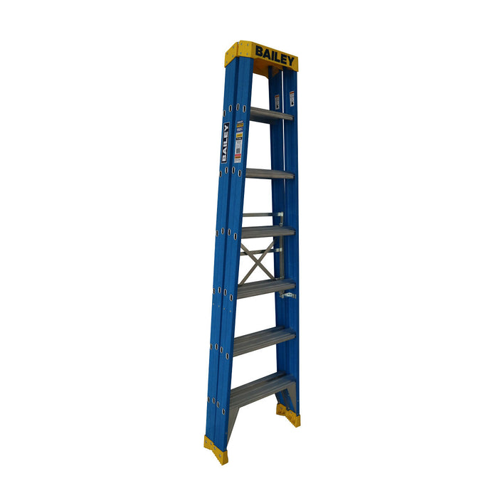 Bailey Pro Fibreglass Double Sided Ladder 7 150kg Ind Punchlock -  2.1m