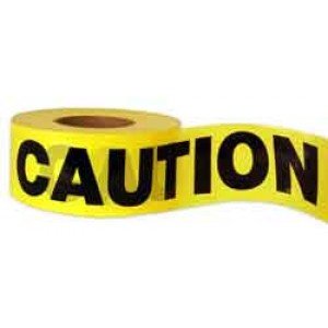 Barrier Tape Yellow & Black Caution