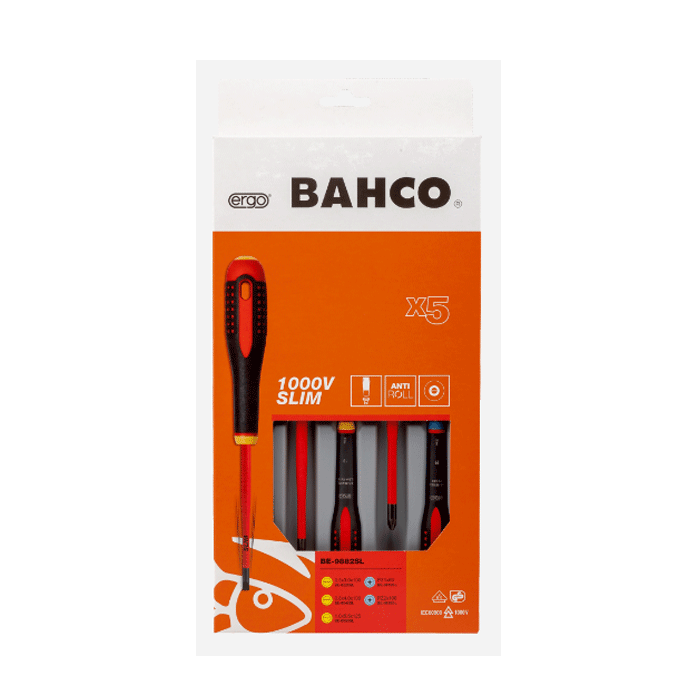 ERGO™ Slim VDE Insulated SL/PZ Screwdriver Set with 3-Component Handle, 5 Pce