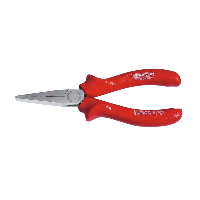 Bernstein Flat Nose Plier, 160 mm, Long Flat Jaw, Gripping Surface Serrated