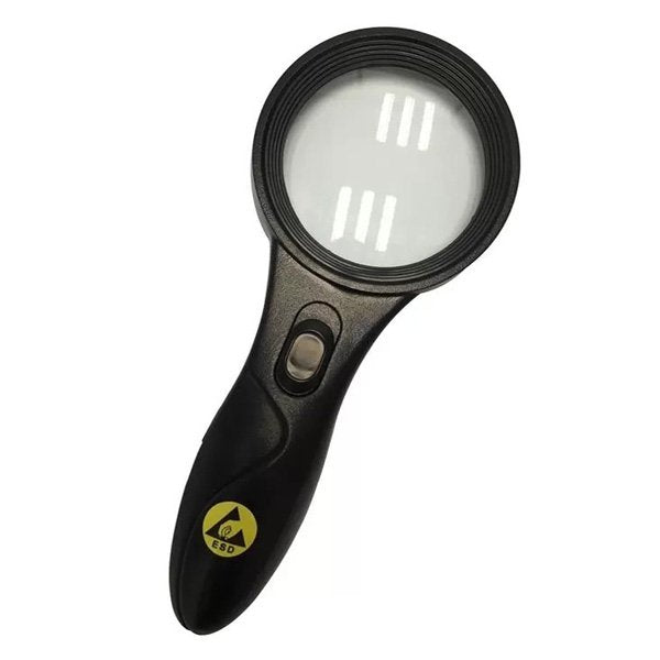 Bernstein ESD Hand Magnifier 5X Magnification LED