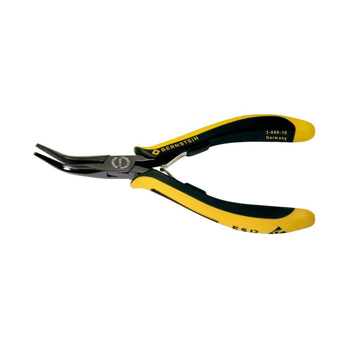 Bernstein Flat Nose Plier, 10 mm Head Width, Long Plain Jaw