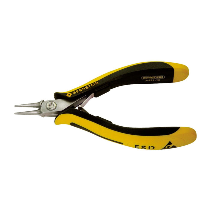 Bernstein Round Nose Plier, 10 mm Head Width, Short Plain Jaw