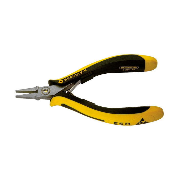 Bernstein Flat Nose Plier, 10 mm Head Width, Short Plain Jaw