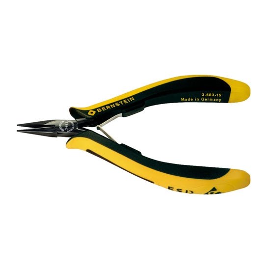 Bernstein Snipe Nose Plier, 9 mm Head Width, Short Ultra Slim Plain Jaw