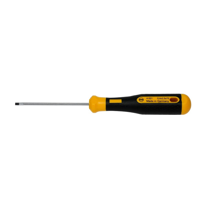Bernstein Electrician's Slot Screwdriver, 75 x 2.5 mm Blade, Slotted