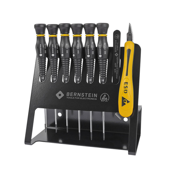 Bernstein ESD Screwdriver Set with Tweezers & Side Cutters VARIO 8 Piece