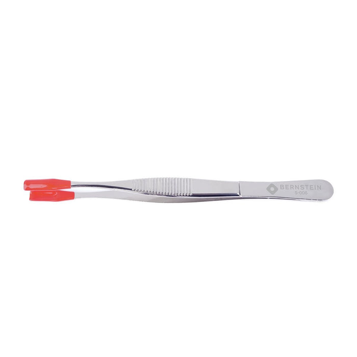 Bernstein Component Tweezer, 145 mm, With Insulated Bent Jaw 5 mm Width