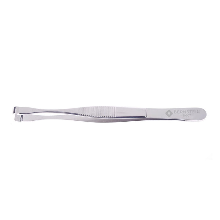 Bernstein Component Tweezer, 140 mm, With Semi-Circular Jaw 5mm Width, Nickel-Plated