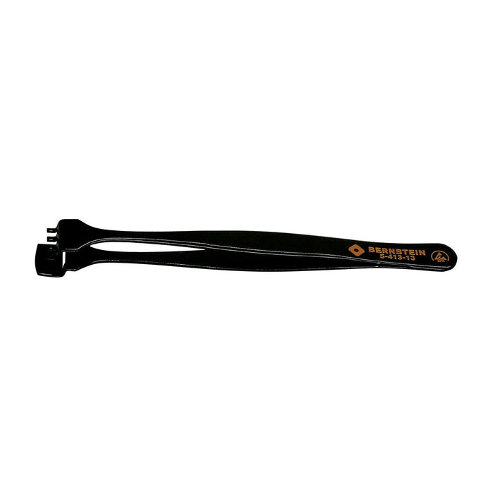 Bernstein Wafer Tweezer, 12 mm Jaw, With Graduated Lower Paddle and 4 Teeth 4 DWF With ESD