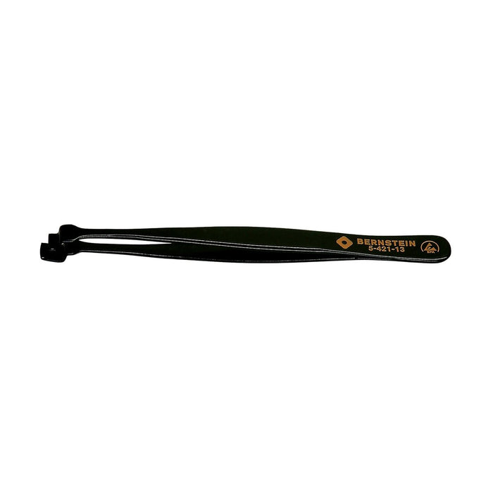 Bernstein Wafer Tweezer, 6 mm Jaw, With Graduated Lower Paddle, No Teeth 3 DW Small With ESD