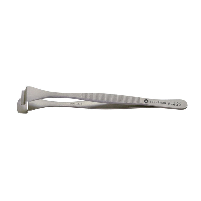 Bernstein Wafer Tweezer, 16 mm Jaw, With Graduated Lower Paddle, No Teeth 5 DW