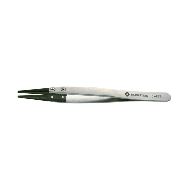 Bernstein Tweezers with Interchangeable Plastic Tip 125 mm Flat Tip 72 CV