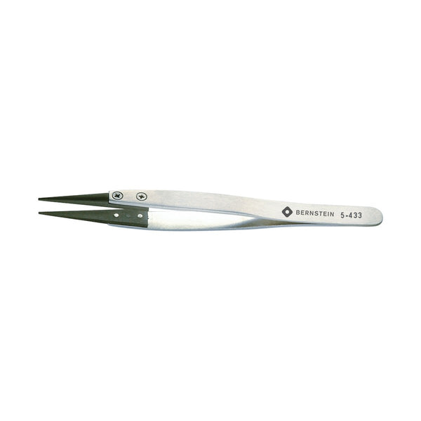 Bernstein Tweezers with Interchangeable Plastic Tip 125 mm Flat Tip 74 CV