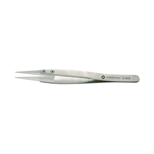 Bernstein Tweezers with Interchangeable Plastic Tip 125 mm Flat Tip 74 DV