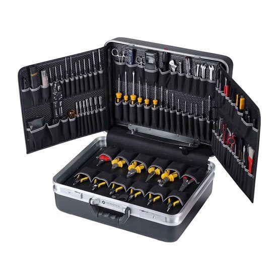 Bernstein BOSS Electronic Service Case with Tool Set, 470 x 360 x 210 mm, 110 Pieces