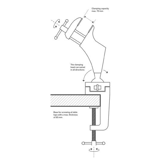 Bernstein Spannfix ESD Swivel Bench Mounted Vice
