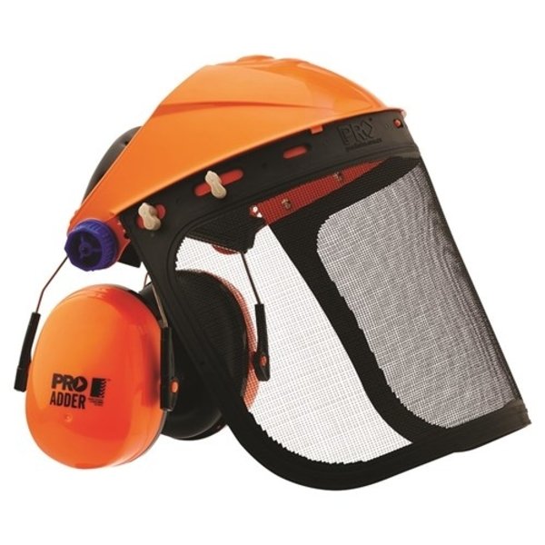 Pro Choice Safety Browguard + Mesh Visor + Adder Earmuff Combo