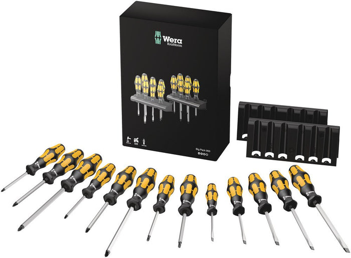Wera Big Pack 900 Screwdriver Set Chiseldriver & Rack 13 Pce 133285