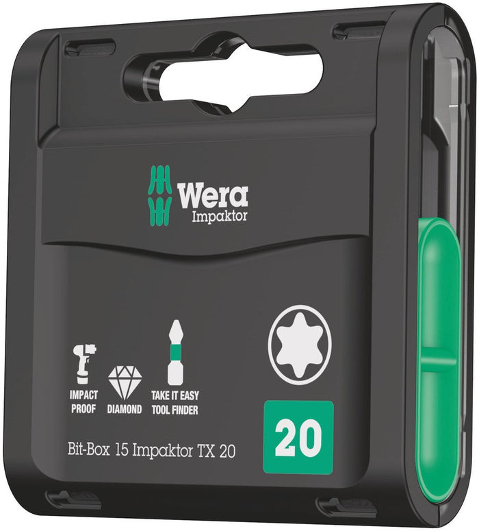 Wera Bit-Box 15 Impaktor Torx TX20 15 Pce 057772