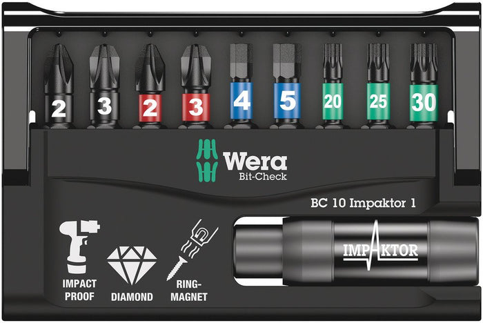 Wera Bit-Check 10 Piece Impaktor Set 073980