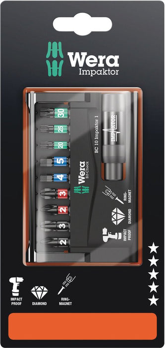 Wera Bit-Check 10 Piece Impaktor Set 073980