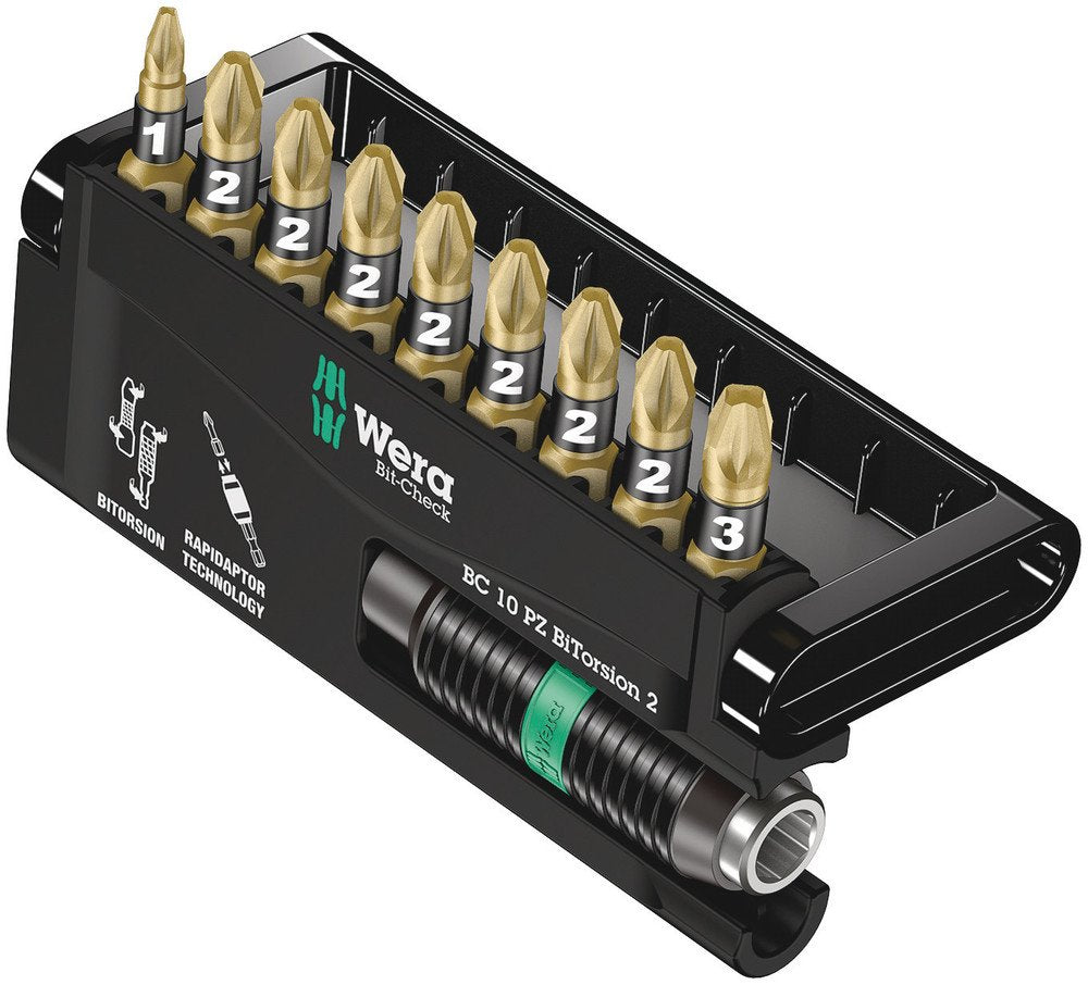 Wera Bit-Check 10 PZ Bitorsion 2 10 Pce 347153 For Sale Online – Mektronics