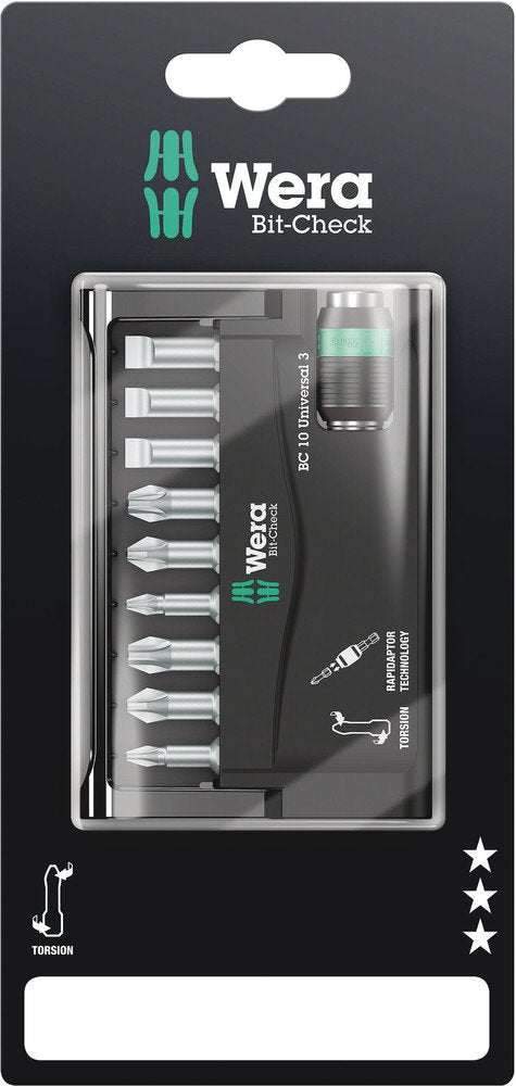 Wera Bit-Check 10 Universal 3 SB 10 Pce 073410
