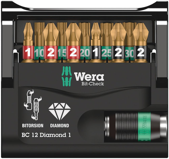 Wera Bit-Check 12 Diamond Bit Set 12 Pce 057421