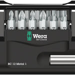 Wera Bit-Check 12 Metal PH/PZ/TX /Hex Insert Bit Set 12 Pce 057424