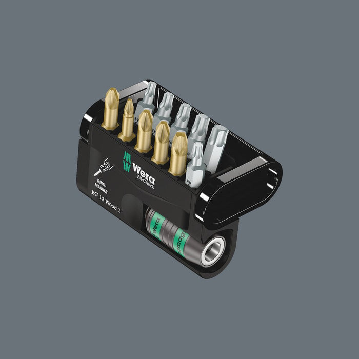 Wera Bit-Check 12 Wood PH/PZ/TX Insert Bit Set 12 Pce 057423