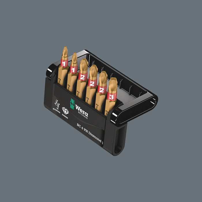 Wera Bit-Check 6 PH Diamond Power Bit Set 6 Pce 057404