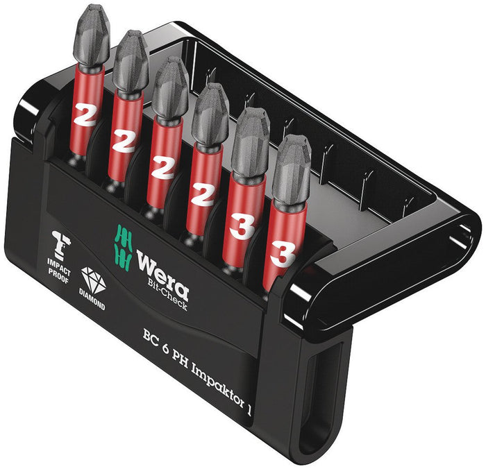 Wera Bit-Check 6 PH Impaktor 1 6 Pce 057691