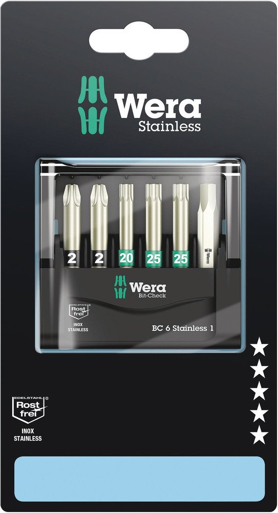 Wera Bit-Check 6 Stainless 1 SB 6 Pce 073634