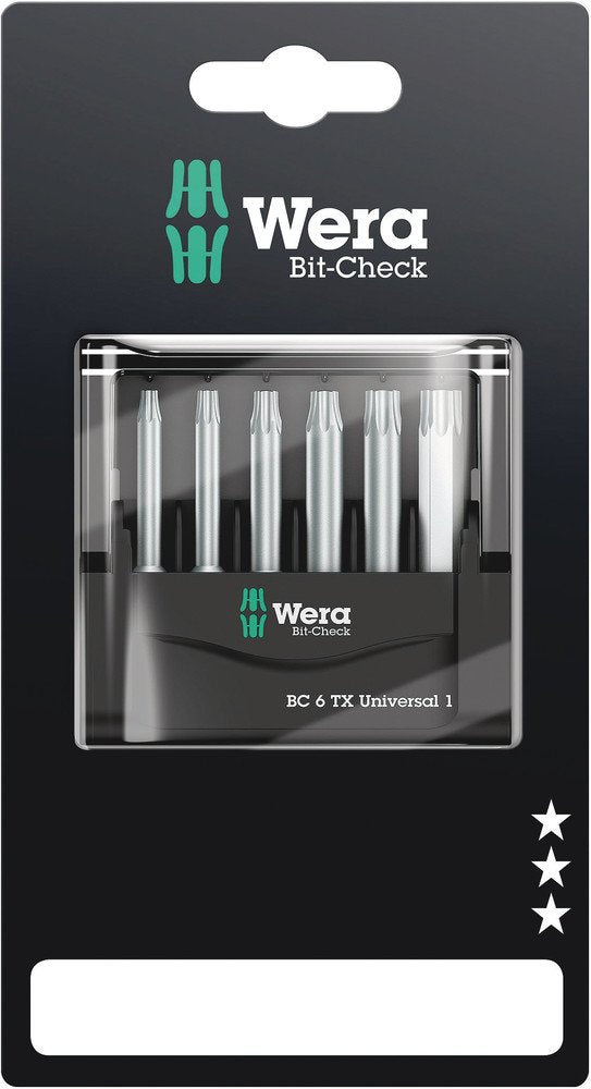 Wera Bit-Check 6 Tx Universal 1 SB 6 Pce 073637