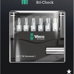 Wera Bit-Check 7 TX Universal Holder + 6 Torx Bits 073404