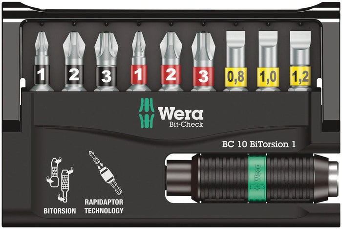 Wera Bit-Check 10 Bitorsion 1 10 Pce 056374
