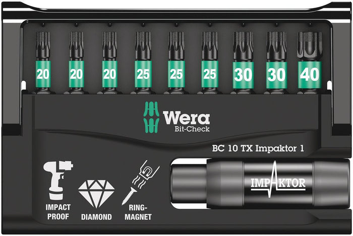 Wera Bit-Check 10 Tx Impaktor 1 10 Pce 057688