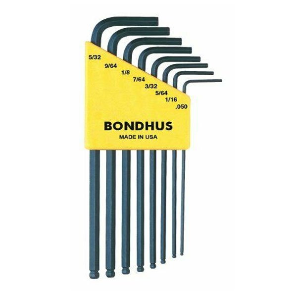 Bondhus 10932 Set 8 Balldriver L-Wrenches 050 - 5/32