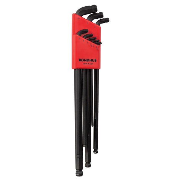 Bondhus Stubby Double Ball End L-Wrench Metric Set, 9 Pce