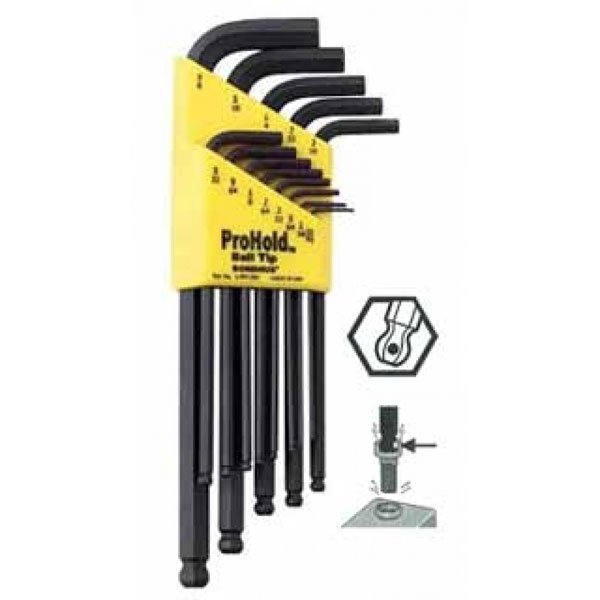 Bondhus 10pc Prohold Ball End L-Wrenches 1/16-1/4