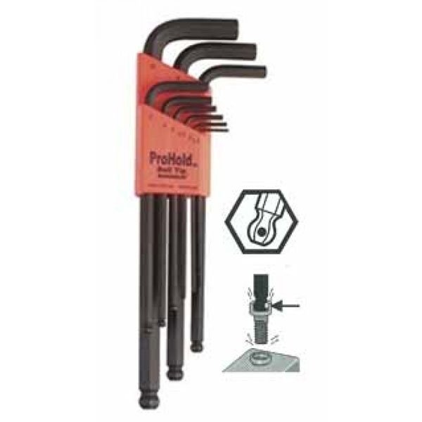 Bondhus 9pc ProHold Ball End L-Wrenches 1.5-10mm 74999 
