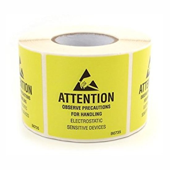 Botron ESD Attention Labels 5/8