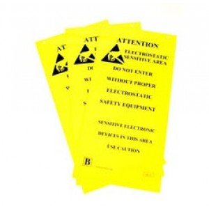 Botron Two-Sided ESD Awareness Hanging Sign, 10
