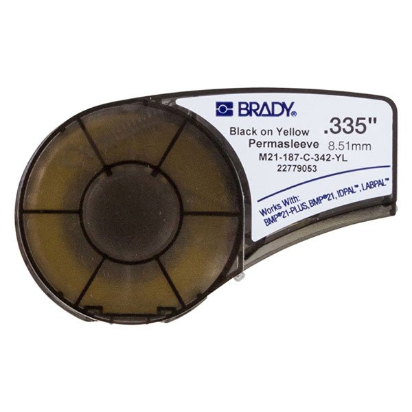 Brady B-342 Permasleeve Marker 8.51mm x 2.13m Black on Yellow