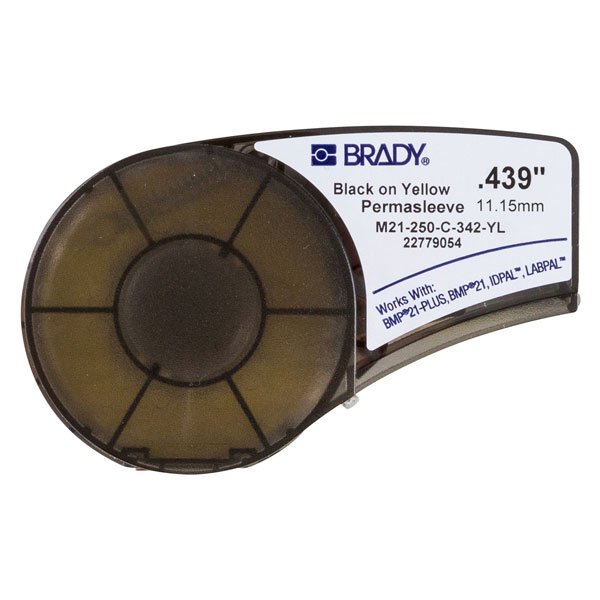 Brady B-342 Permasleeve Marker 16.38mm x 2.13m Black on Yellow