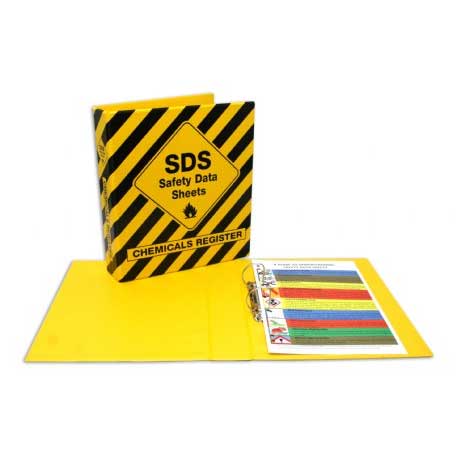 Brady SDS Binder A4 Holder, Vinyl, Yellow/Black