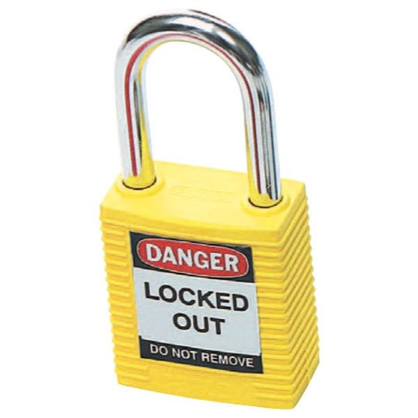 Brady Safety Plus Padlock, H44mm x W37mm x 18mm Diameter, Yellow