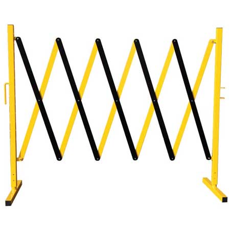 Brady Economy Expanding Barrier, H1.1 Meters x L2.5 Meters, Steel, Yellow/Black