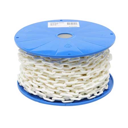 Brady White Chain, L30 Meters, Plastic